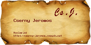 Cserny Jeromos névjegykártya
